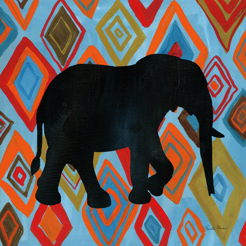 African Animal I by Farida Zaman - No Frame Print on Canvas, 30cm H x 30cm W