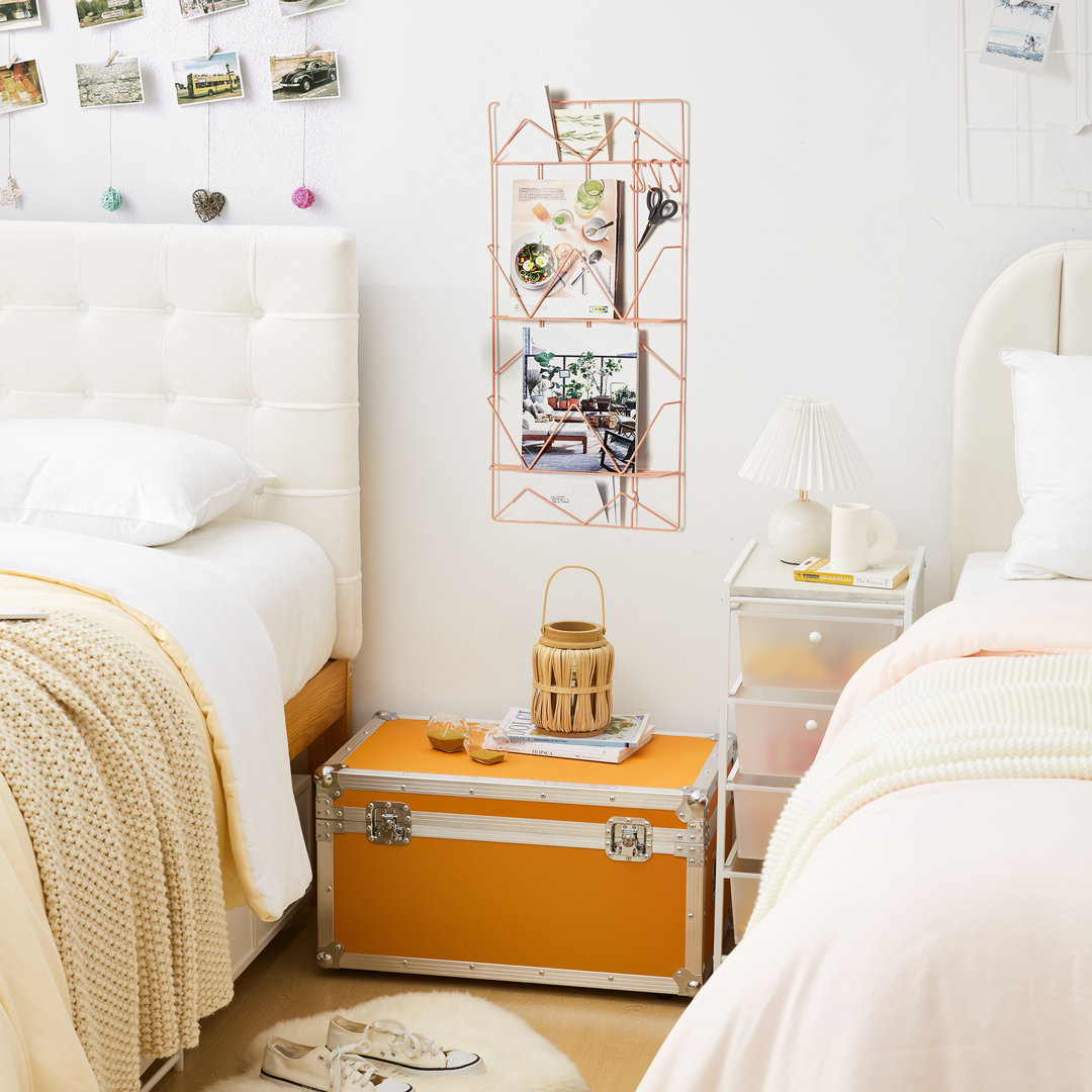 VIN Armored Storage Trunk Footlocker with Wheels DormCo