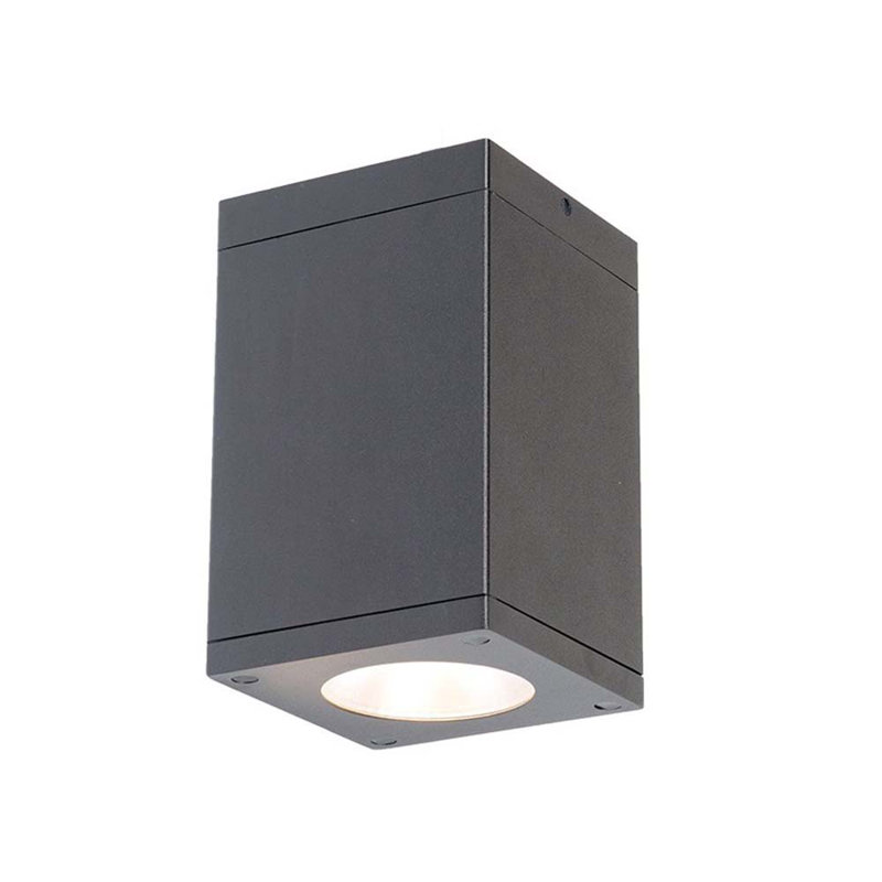 Cube LED Wall Light, Flood, Graphite, 3000K/90 CRI