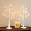 Ensemble de 2 boules de Noël éclairées, ensemble de 24 lumières à DEL pour table, centre de table, lumières artificielles, minuterie à piles pour bureau à domicile, mariage