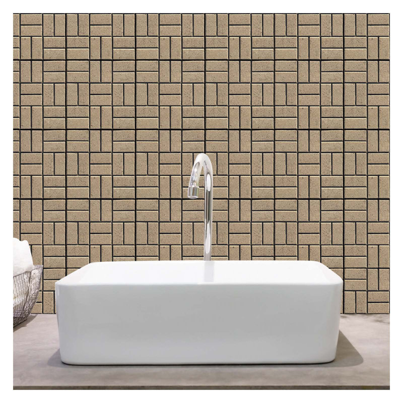 Simulation de décoration murale autocollante pour salle de bain