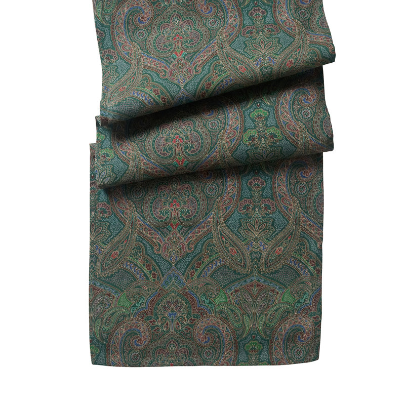 Paisley 18" x 90" Table Runner, Evergreen