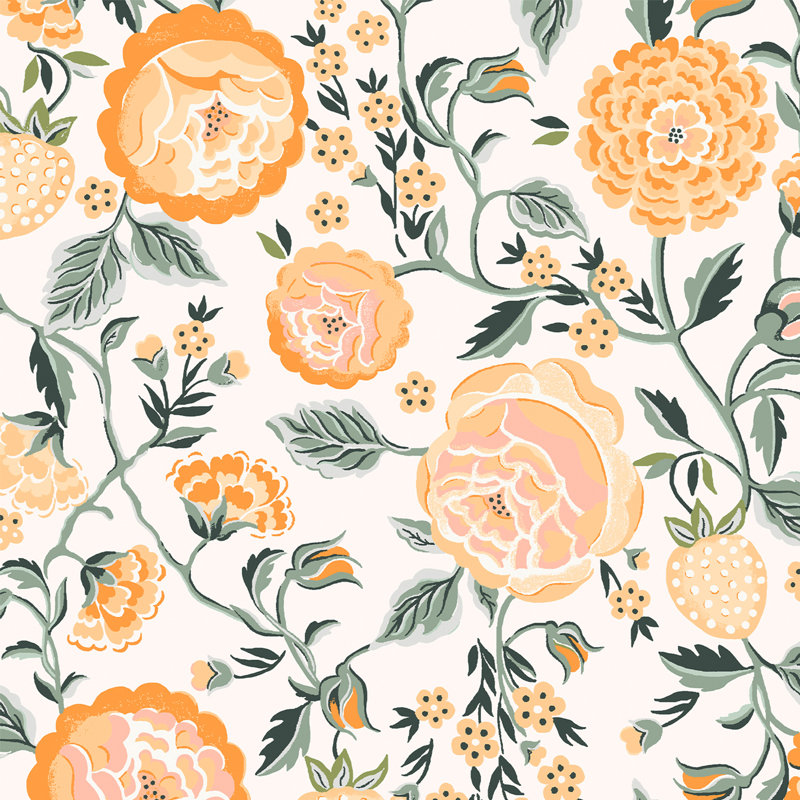 Cath Kidston Strawberry Garden Yellow Wallpaper