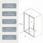 Porte de douche coulissante de 44 à 48 po x H 72 po, porte coulissante-112608427