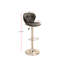 Ensemble de 2 tabourets de bar réglables en polyuréthane noir, chrome