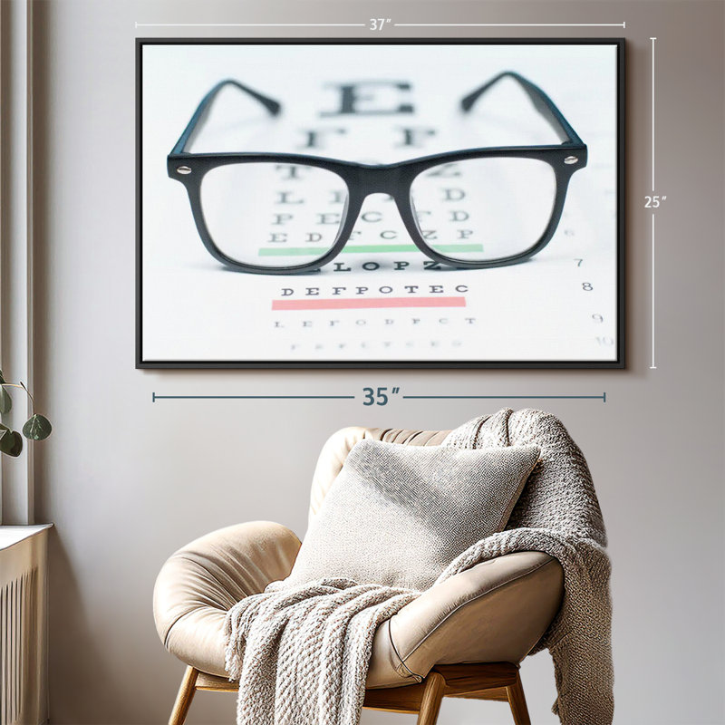 " Eyeglasses Exam Canvas Print ", 25" H x 37" W