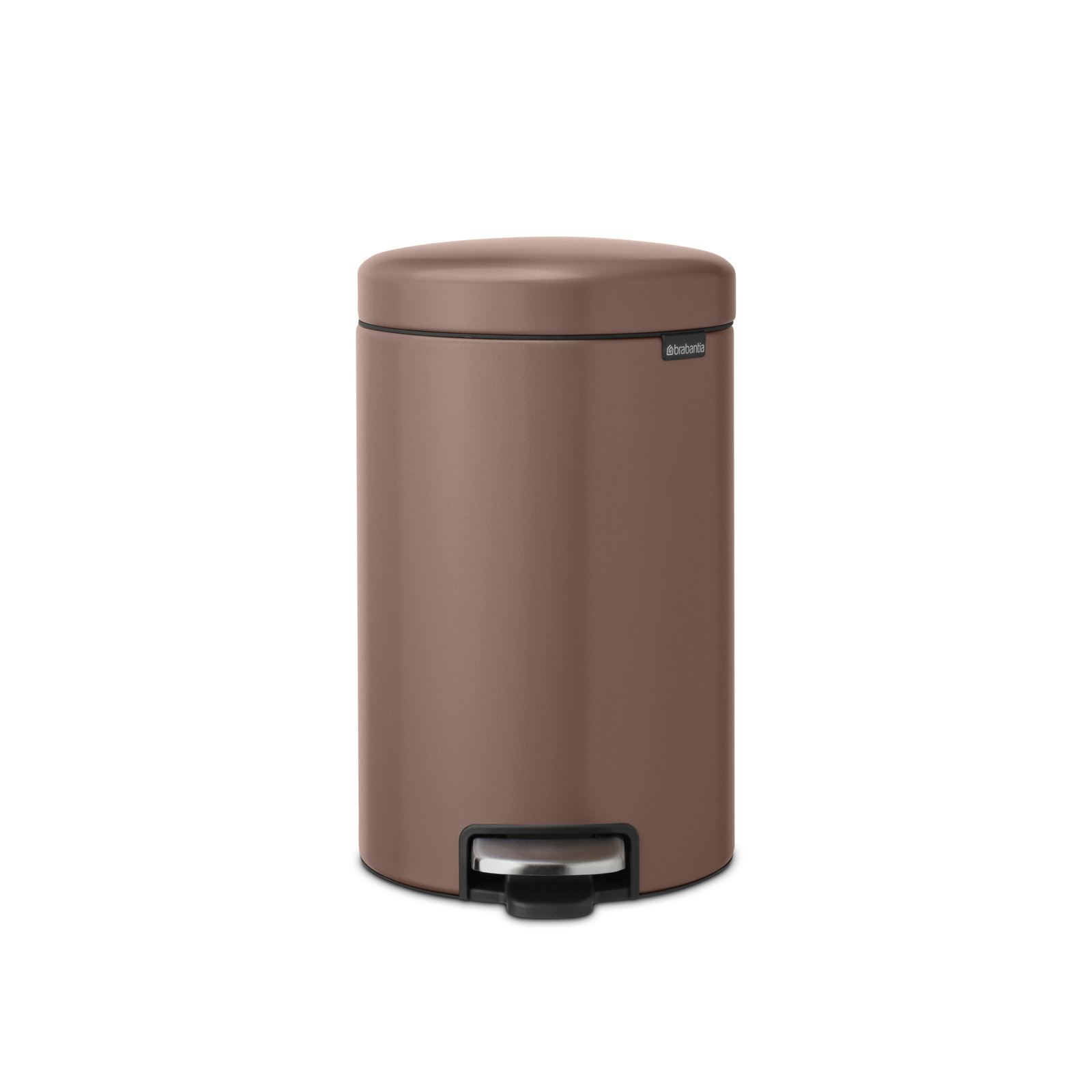 Brabantia Newicon Step On Trash Can, 3.2 Gallon (12 Liter), Satin Taupe