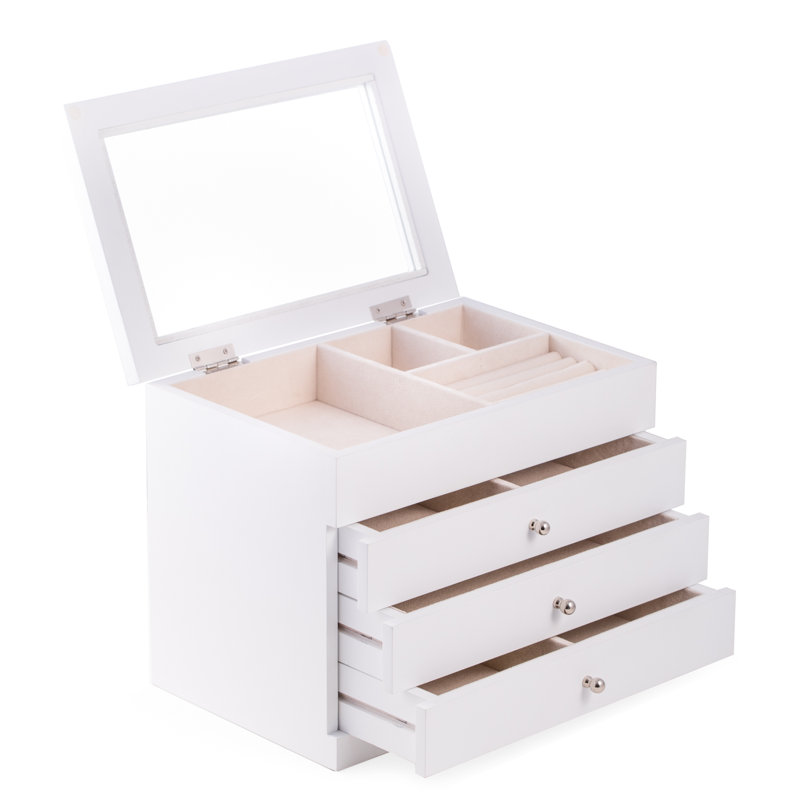 Wood Jewelry Box + Drawers