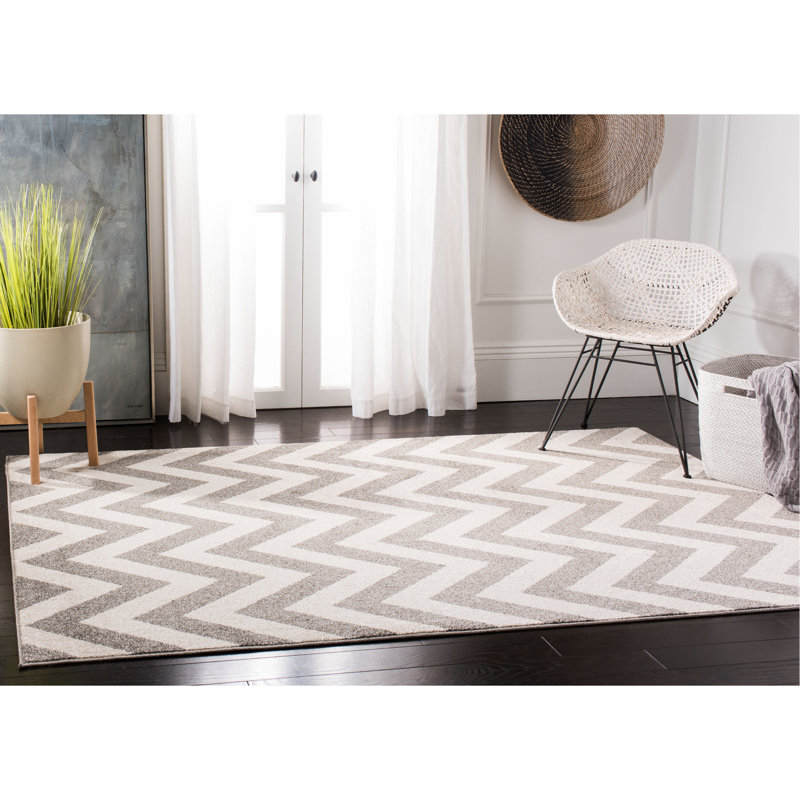 Tapis gris foncé / beige Falstaff, Rectangle 8 pi x 10 pi