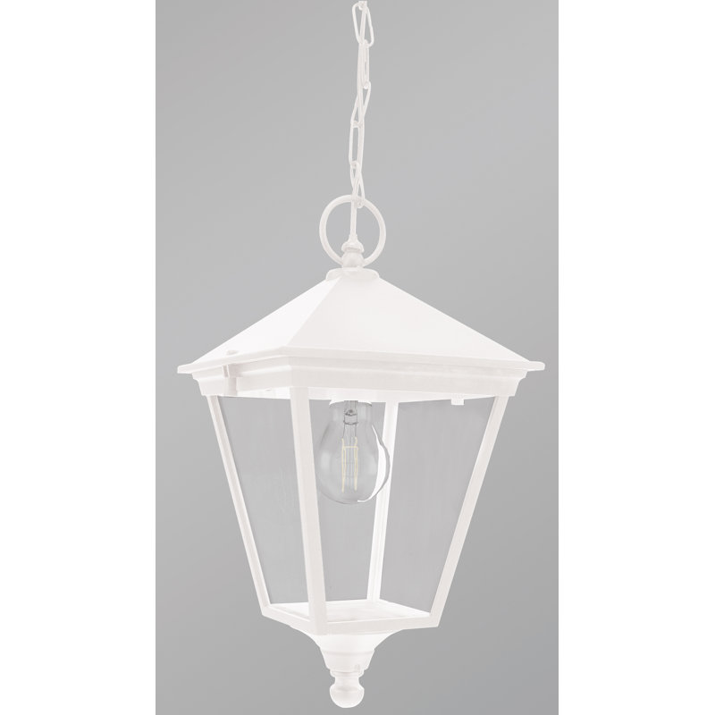 Beijing 1 -Bulb Outdoor Hanging Lantern, White, Grande