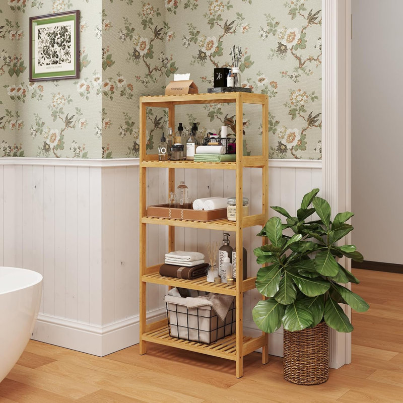 23.6'' W Bamboo / Rattan Shelving Unit
