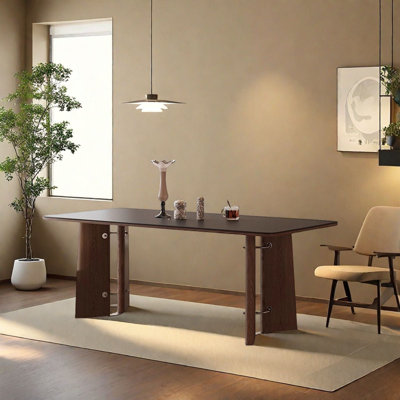 Table rectangulaire française en ardoise rétro