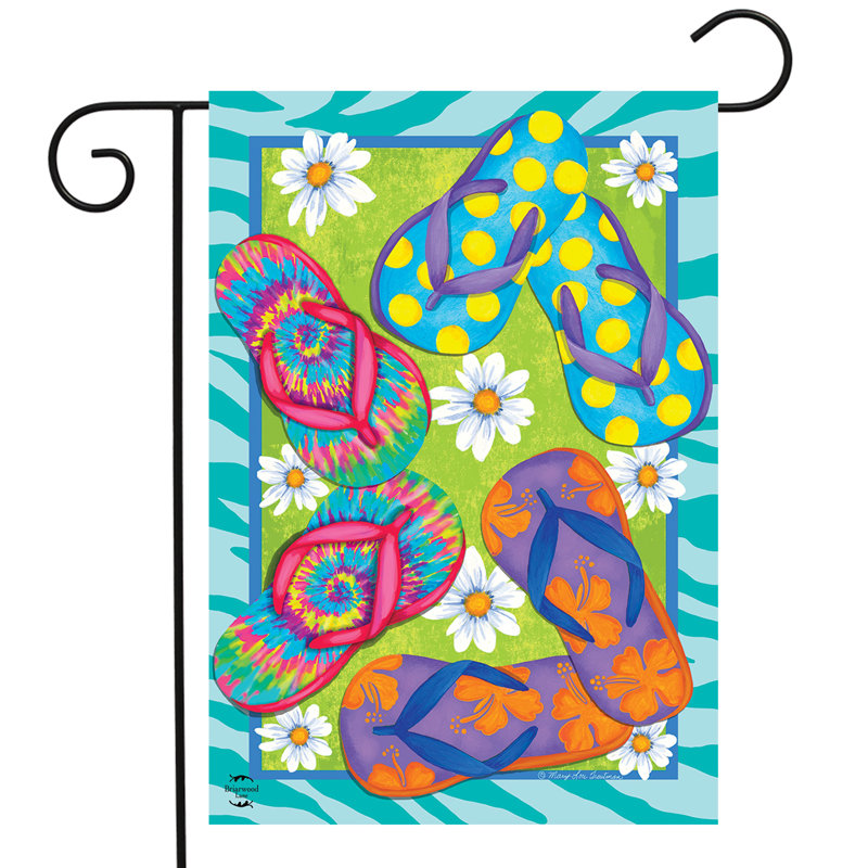 Fun Flip Flops Summer Garden Flag