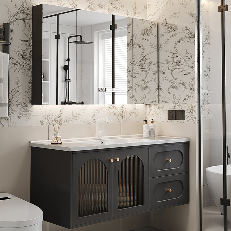 French style light luxury bathroom cabinet