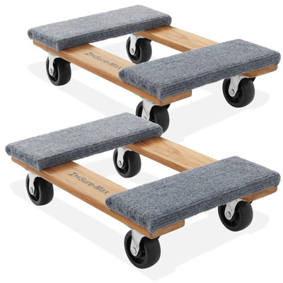 Furniture Moving Dolly, 2-Pack, Hardwood with Swivel Casters