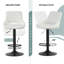 Swivel Upholstered Adjustable Height Counter Stool with Metal Frame-1465109846