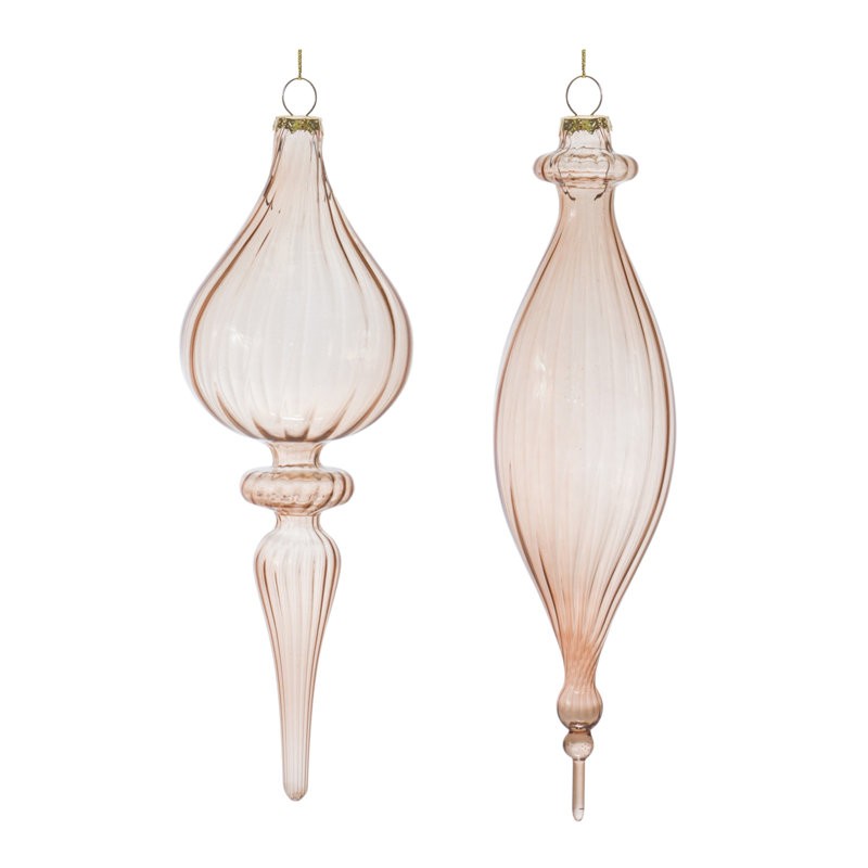 Ornement de couleur unie Gregorita The Holiday Aisle®, Rose / Or