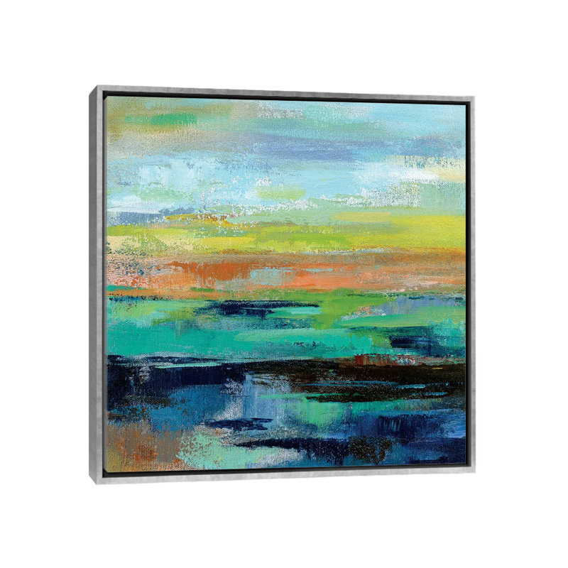«Delmar Sunset III» par Silvia Vassileva - reproduction d'art, Silver Framed, H 37 po x l 37 po x P 1,5 po, No Matte
