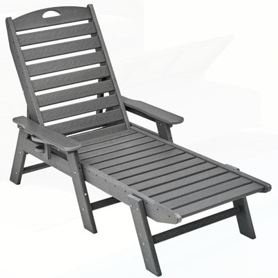6-Position Adjustable Outdoor Chaise Lounge Chair, Weather-Resistant And Durable For Ultimate Relaxation
