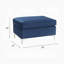 Repose-pieds modulaire en velours bleu Jaszira-1177876435
