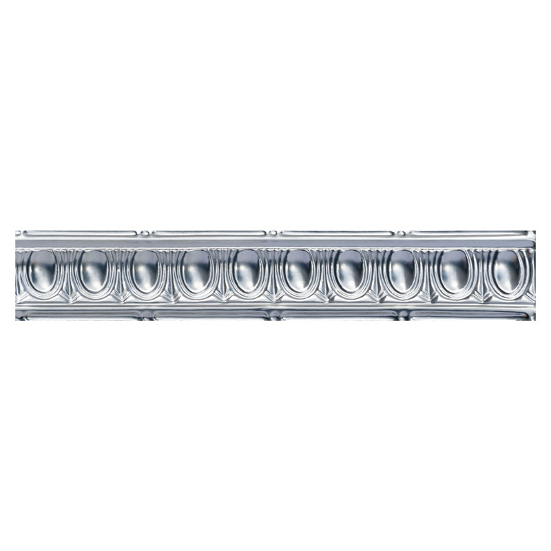 Corniche en étain clouté L 48 po x l 4,25 po x H 2,94 po, Acier non fini