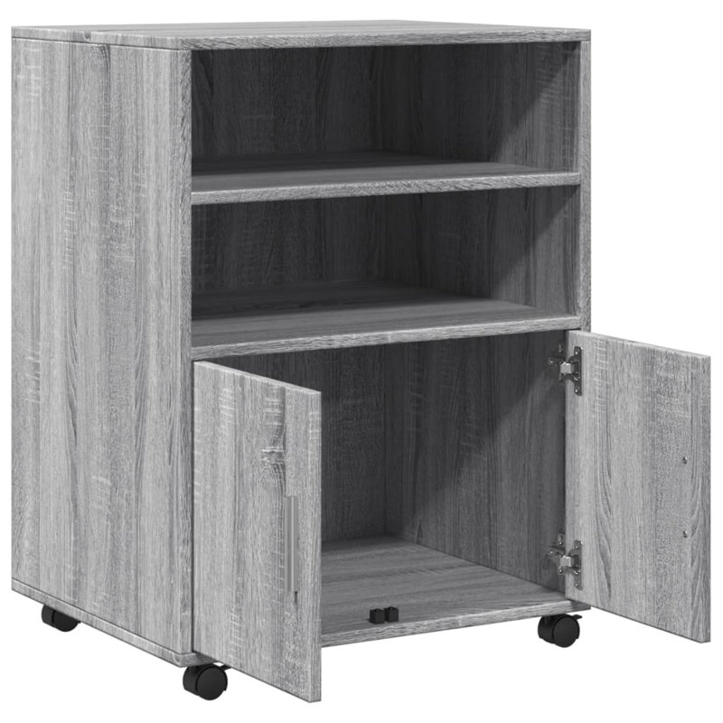 Armoire moyenne à roulettes Rolling Cabinet, Sonoma gris