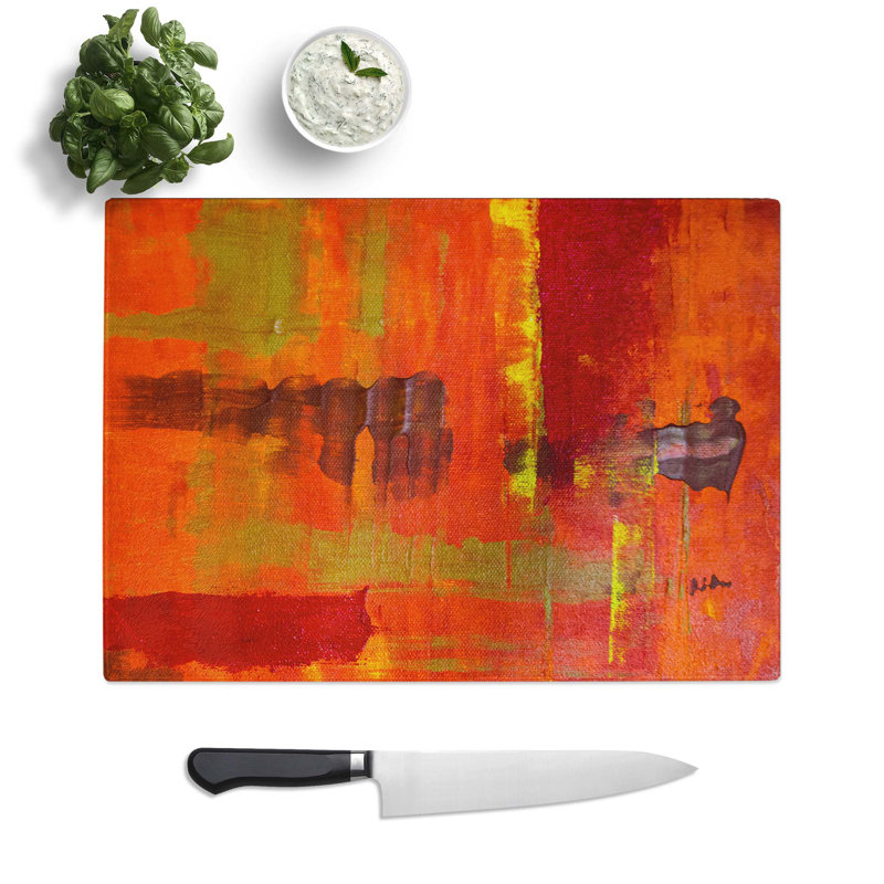 Tempered Glass Art Painting Vol.200 Chopping Board, 39 cm W x 28.5 cm L