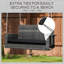 Outsunny 2-Seater Garden Swing Bench Cushion with Ties 110 x 46 cm Black
