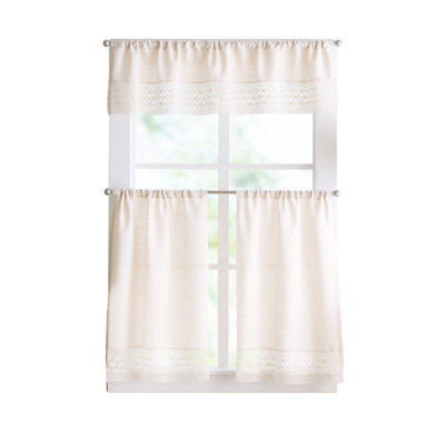Peri Home Bahia 60 X 14 3-Pc Valance And Tiers Set Linen