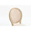 Chaises de salle à manger de style français français en beige, rembourrées avec une base en bois massif naturel, tissu en coton et en lin de haute qualité, démontables pour la cuisine, tréfilant avec des caractéristiques de sculpture beige de 2, rond