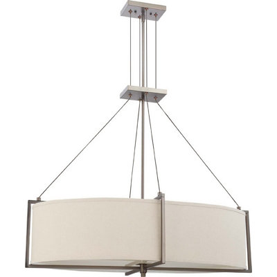 Luminaire suspendu linéaire pour îlot de cuisine 6 lumières Pauly
