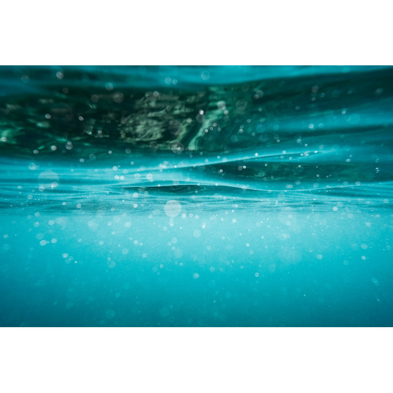 Underwater Aqua Wave by Mumemories - Wrapped Canvas Print, 30cm H x 46cm W x 3.8cm D