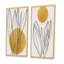«Yellow Botanical Abstract Leaves I», ensemble de 2 peintures-294836995-294837020