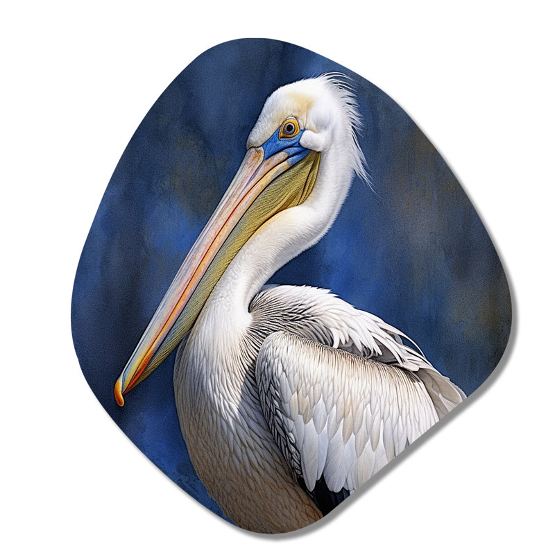 Décoration murale Majestic Pelican Seabird V - forme de nébuleuse pélican, H 28 po x l 25 po