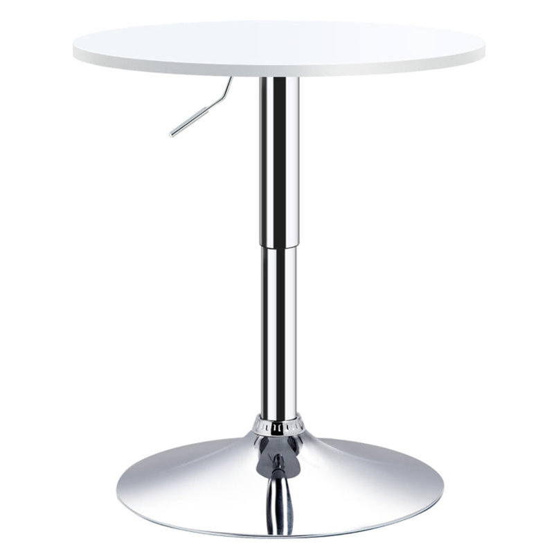 Round Metal Dining Table, White