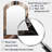 Brown And Black Beyond Boundaries II - Abstract Asymmetrical Decorative Mirror, Modern Arch Large Wall Mirror, Printed Metal Art-781526045