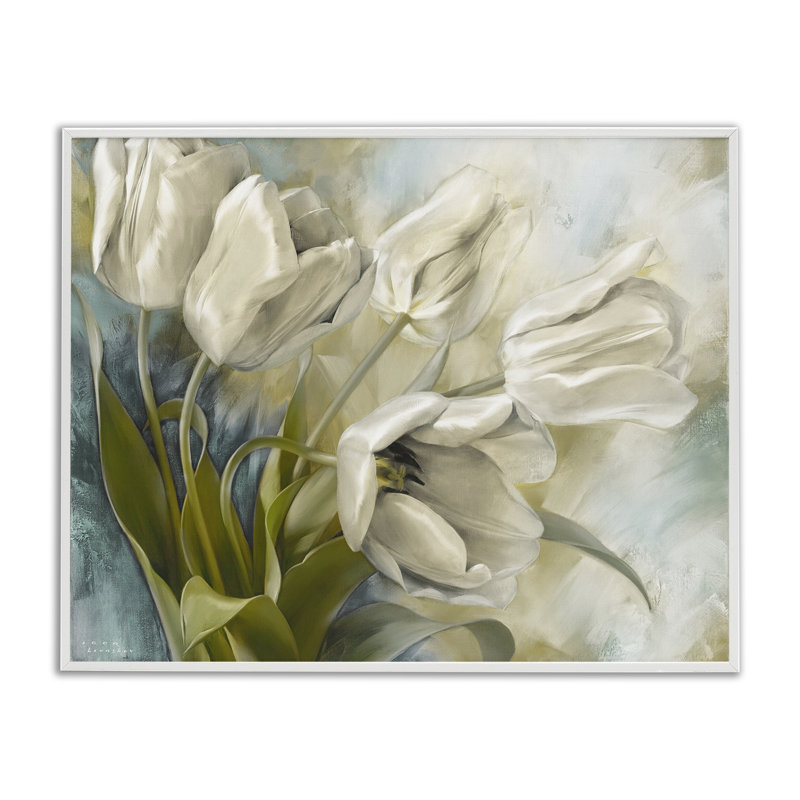  Gros plan sur des tulipes sauvages encadrées, art giclée par Iorg Levashov, H 16 po x l 20 po