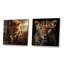 «Leopard In The Wild At Sunset I», ensemble de 2 reproductions d'art sur toile léopard-397317676-397317672