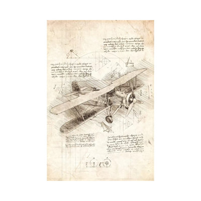 Biplane Aircraft - Wrapped Canvas Print