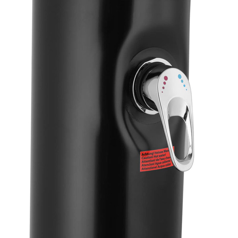 Polebridge Solar Powered Temperature Controlled Plastic Free Standing Outdoor Shower and Footwash Spout