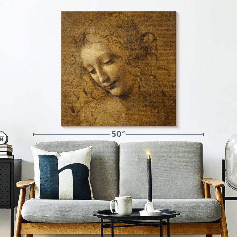 Leisha, tête d'une femme, La Scapigliata, H 33 po x l 33 po