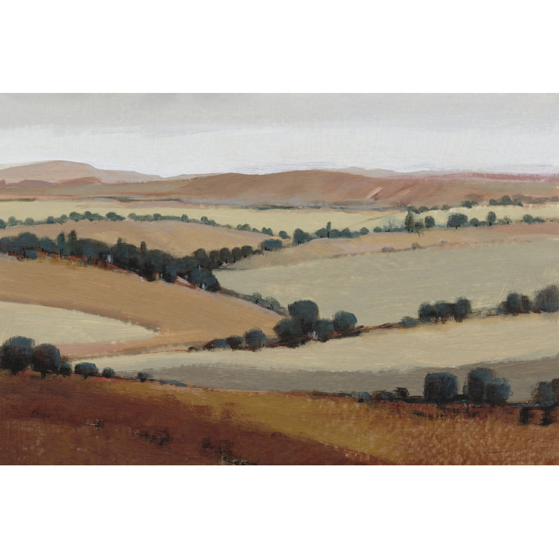 Soaring View I - Painting on Canvas, 81cm H x 122cm W, Black Floater Framed