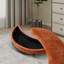 Grand repose-pieds rembourré avec rangement demi-lune-41860304