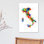 « map of italie paint splashs ii » par michael tompsett, impression sur toile