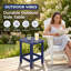 Table d'appoint d'extérieur carrée en PEHD durable Adirondack, résistante aux intempéries et facile à entretenir pour le patio et le jardin