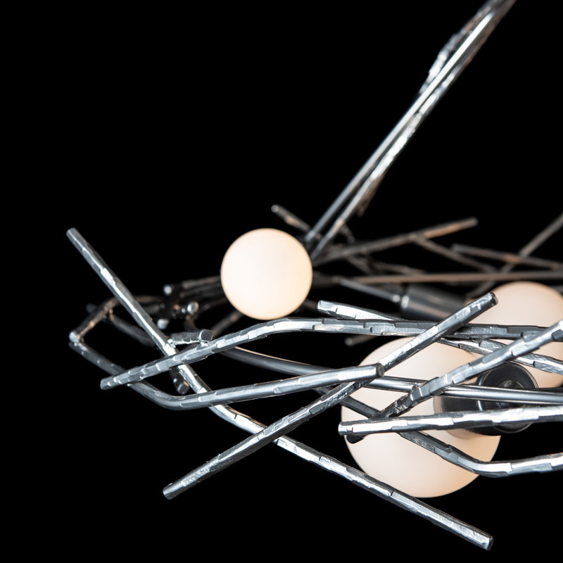 Brindille 6 - Light Sputnik Globe Chandliers, Sterling