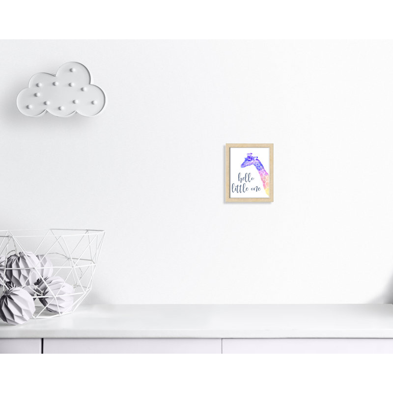 Hello Little One, art encadré, H 11 po x l 9 po x P 1,19 po, Encadrement beige
