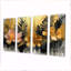 Hibiscus doré dans une symphonie tropicale III - art mural hibiscus - décoration murale traditionnelle-69861323-69861320