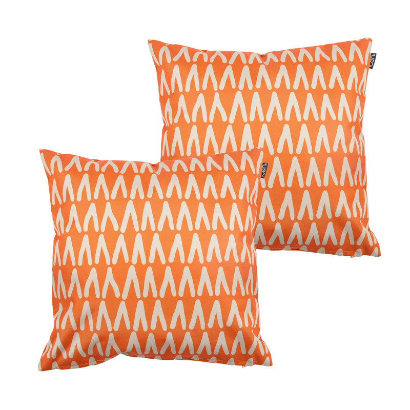 Abstract Print Indoor-Outdoor Cushions, Terracotta Orange
