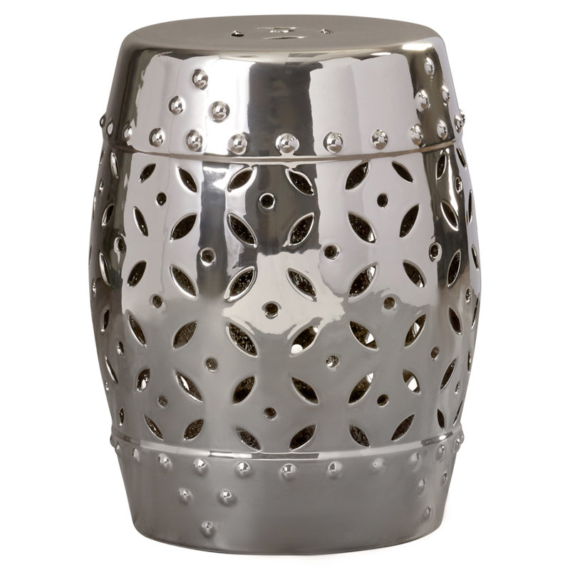 Tabouret de jardin Ameley, argent